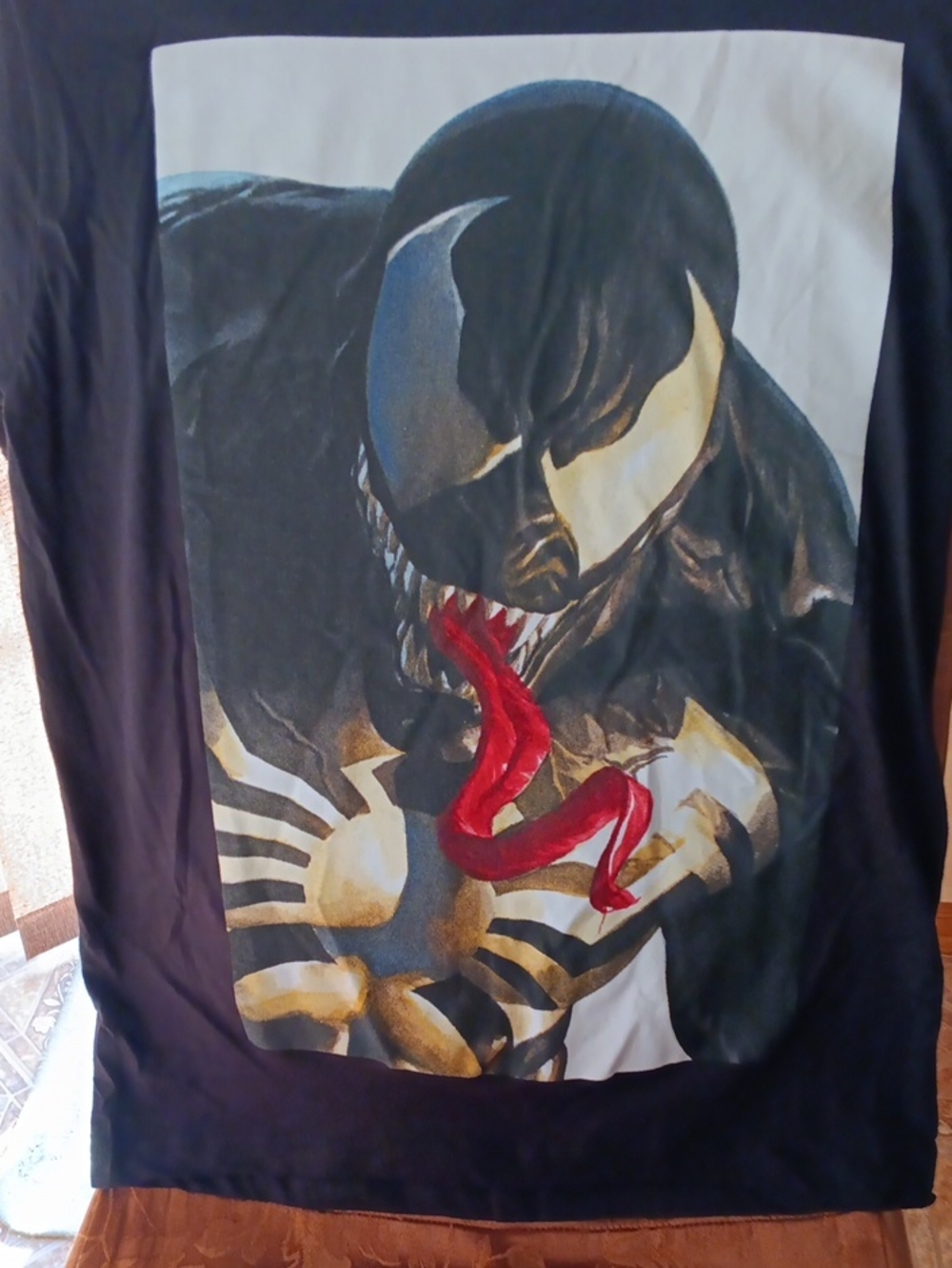 Marvel Black Venom Graphic Tee with Red Tongue